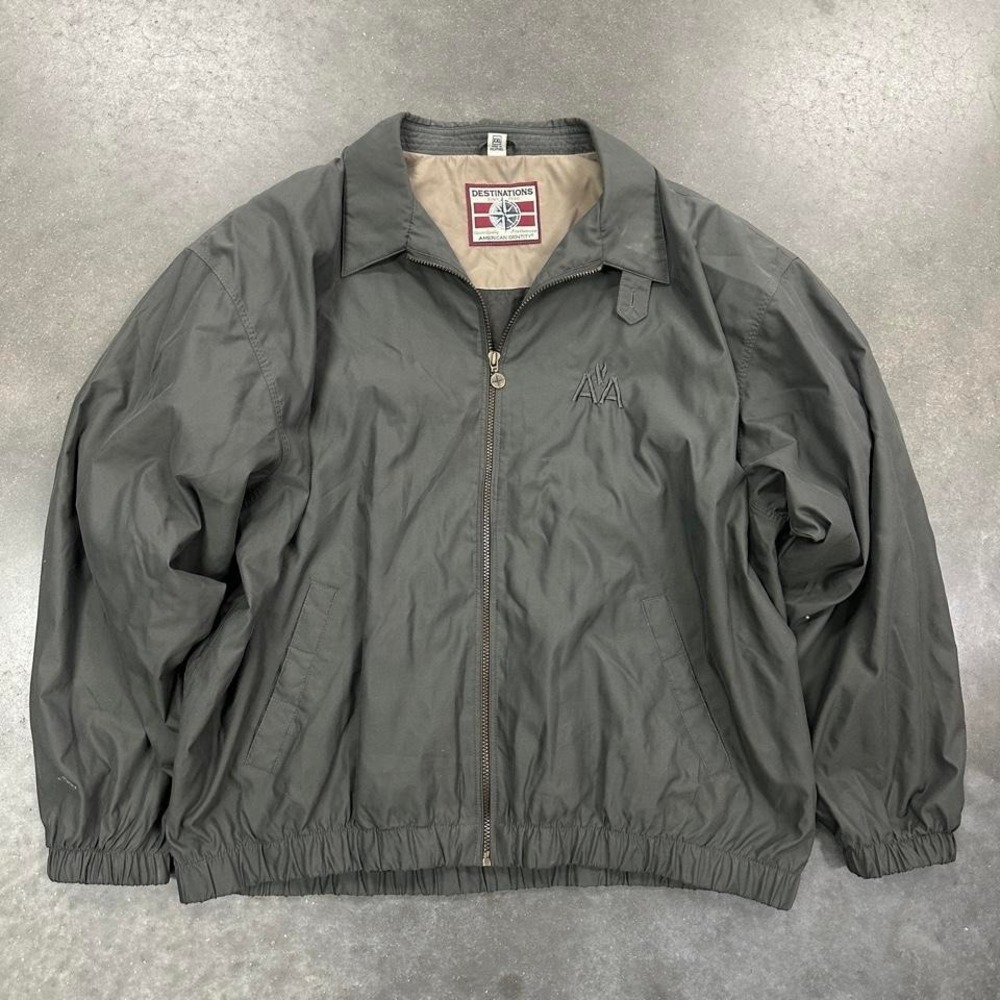 *SOLD* 90s khaki outdoor lightweight windbreaker jacket Size Lg - Picture 1 of 6